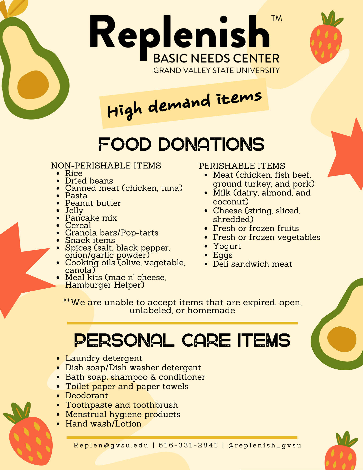 Replenish Needs List